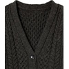 image:imageCable Stitch Womens Boyfriend Cable Cardigan  VNeck Button Front Long Sleeve Drop Shoulder Sweater CoverUp XSmall Charcoal