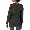 image:imageCable Stitch Womens Boyfriend Cable Cardigan  VNeck Button Front Long Sleeve Drop Shoulder Sweater CoverUp XSmall Charcoal
