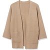 image:imageCable Stitch Womens Brushed Kimono Sleeve Sweater Cardigan  Open Front Wide Long Sleeve Coatigan with Pockets Large Marled Camel