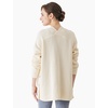image:imageCable Stitch Womens Cotton Ribbed Button Sweater Cardigan  Open Front Long Sleeve Knit Coverup Coat Small Cream