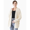 image:imageCable Stitch Womens Cotton Ribbed Button Sweater Cardigan  Open Front Long Sleeve Knit Coverup Coat Small Cream