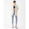 image:imageCable Stitch Womens Cotton Ribbed Button Sweater Cardigan  Open Front Long Sleeve Knit Coverup Coat Small Cream