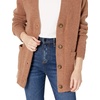 image:imageCable Stitch Womens Cozy Oversized Patch Pocket Cardigan  VNeck Long Sleeve Button Front Sweater Coatigan Small Caramel