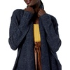 image:imageCable Stitch Womens Cozy Shawl Cardigan  Open Front Long Sleeve Sweater CoverUp Knit Coatigan with Pockets Small Navy