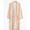 image:imageCable Stitch Womens Double Faced Open Front Cardigan  Contrast Colors Long Sleeve Sweater Coat with Pockets Camel Medium