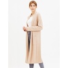 image:imageCable Stitch Womens Double Faced Open Front Cardigan  Contrast Colors Long Sleeve Sweater Coat with Pockets Camel Medium
