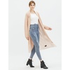image:imageCable Stitch Womens Double Faced Open Front Cardigan  Contrast Colors Long Sleeve Sweater Coat with Pockets Camel Medium