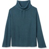 image:imageCable Stitch Womens Funnel Neck Oversized Sweater  Wide Cuff Long Sleeve Loose Fit Solid Color Pullover Top XSmall Aegean Blue