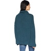 image:imageCable Stitch Womens Funnel Neck Oversized Sweater  Wide Cuff Long Sleeve Loose Fit Solid Color Pullover Top XSmall Aegean Blue