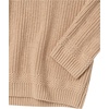 image:imageCable Stitch Womens Half Zip Cotton Pullover Sweater  Solid VNeck Collar Loose RibKnit Long Sleeve Top Large Camel