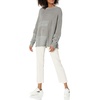 image:imageCable Stitch Womens Mixed Stitch LongSleeve Oversized Sweater  Soft Crewneck Slouchy Casual Pullover Top XLarge Heather Grey