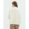 image:imageCable Stitch Womens Mock Neck Cozy Sweater  Oversized Soft Long Sleeve Drop Shoulder High Low Hem Slouchy Pullover Top XSmall Winter White