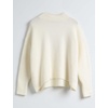 image:imageCable Stitch Womens Mock Neck Cozy Sweater  Oversized Soft Long Sleeve Drop Shoulder High Low Hem Slouchy Pullover Top XSmall Winter White