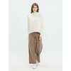 image:imageCable Stitch Womens Mock Neck Cozy Sweater  Oversized Soft Long Sleeve Drop Shoulder High Low Hem Slouchy Pullover Top XSmall Winter White