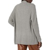image:imageCable Stitch Womens Open Front Cable Cardigan  Long Sleeve Lightweight Sweater Knit CoverUp Small Heather Grey
