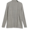 image:imageCable Stitch Womens Open Front Cable Cardigan  Long Sleeve Lightweight Sweater Knit CoverUp Small Heather Grey