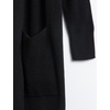 image:imageCable Stitch Womens Open Placket Long Cardigan  Open Front Long Sleeve Sweater Coat with Pockets XSmall Black