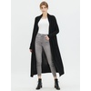 image:imageCable Stitch Womens Open Placket Long Cardigan  Open Front Long Sleeve Sweater Coat with Pockets XSmall Black