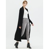 image:imageCable Stitch Womens Open Placket Long Cardigan  Open Front Long Sleeve Sweater Coat with Pockets XSmall Black