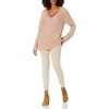 image:imageCable Stitch Womens Oversized Argyle Tunic Sweater  VNeck Drop Shoulder Long Sleeve Loose Pullover Top Large Dusty Rose