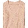 image:imageCable Stitch Womens Oversized Argyle Tunic Sweater  VNeck Drop Shoulder Long Sleeve Loose Pullover Top Large Dusty Rose