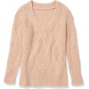 image:imageCable Stitch Womens Oversized Argyle Tunic Sweater  VNeck Drop Shoulder Long Sleeve Loose Pullover Top Large Dusty Rose
