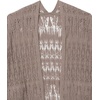 image:imageCable Stitch Womens Oversized Lightweight Cardigan  Open Front Drop Shoulder Pointelle Stitch Knit Coverup Small Ash Brown
