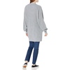image:imageCable Stitch Womens Oversized Open Front Sweater Cardigan with Pockets  Long Sleeve Rib Knit Coatigan Large Heather Grey