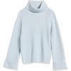 image:imageCable Stitch Womens Oversized RibCuffed Wide Sleeve Turtleneck Sweater  Long Sleeve Drop Shoulder Pullover Top Small Light Blue