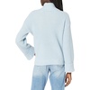 image:imageCable Stitch Womens Oversized RibCuffed Wide Sleeve Turtleneck Sweater  Long Sleeve Drop Shoulder Pullover Top Small Light Blue
