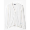image:imageCable Stitch Womens Puff Sleeve Lightweight Cardigan  VNeck Long Sleeve Button Front Solid Color Sweater Large Ivory