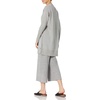 image:imageCable Stitch Womens Relaxed Fit Belt Robe Cardigan  Open Front Long Sleeve Lounge Wrap Knit CoverUp Sweater Coatigan Large Heather Grey