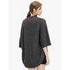 image:imageCable Stitch Womens RibCollar Tunic Sweater  Loose Fit Oversized Mock Neck 34 Sleeve Pullover Poncho Coverup Top LargeXLarge Charcoal