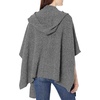 image:imageCable Stitch Womens Soft Hooded Cape Poncho Marled Grey SmallMedium
