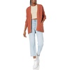 image:imageCable Stitch Womens Textured Tunic Cardigan  Open Front Long Sleeve Knit Coverup Sweater with Pockets Medium Spice