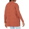 image:imageCable Stitch Womens Textured Tunic Cardigan  Open Front Long Sleeve Knit Coverup Sweater with Pockets Medium Spice