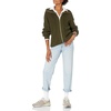 image:imageCable Stitch Womens Zipup Sweater Cardigan Jacket  Turtleneck RibKnit Raglan Long Sleeve Cotton Coatigan Medium Olive