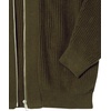 image:imageCable Stitch Womens Zipup Sweater Cardigan Jacket  Turtleneck RibKnit Raglan Long Sleeve Cotton Coatigan Medium Olive