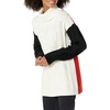 image:imageCable Stitch Womens Cable Turtleneck Sweater  Oversized Colorblock Contrast Long Sleeve Chunky Pullover Knit Top Medium CreamBlackPoppy