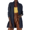 image:imageCable Stitch Womens Cozy Shawl Cardigan  Open Front Long Sleeve Sweater CoverUp Knit Coatigan with Pockets Small Navy