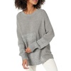 image:imageCable Stitch Womens Mixed Stitch LongSleeve Oversized Sweater  Soft Crewneck Slouchy Casual Pullover Top XLarge Heather Grey