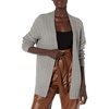 image:imageCable Stitch Womens Open Front Cable Cardigan  Long Sleeve Lightweight Sweater Knit CoverUp Small Heather Grey