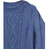 image:imageCable Stitch Womens Donegal Dots Cable Knit Sweater  Crewneck Long Sleeve Mlange Pullover Top Medium MultiDenim