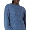 image:imageCable Stitch Womens Donegal Dots Cable Knit Sweater  Crewneck Long Sleeve Mlange Pullover Top Medium MultiDenim