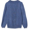 image:imageCable Stitch Womens Donegal Dots Cable Knit Sweater  Crewneck Long Sleeve Mlange Pullover Top Medium MultiDenim