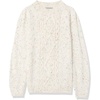 image:imageCable Stitch Womens Donegal Dots Cable Knit Sweater  Crewneck Long Sleeve Mlange Pullover Top Medium MultiIvory