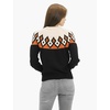 image:imageCable Stitch Womens Fair Isle Sweater  Classic Vintage Jacquard Long Sleeve Crewneck Pullover Top Black XSmall
