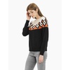 image:imageCable Stitch Womens Fair Isle Sweater  Classic Vintage Jacquard Long Sleeve Crewneck Pullover Top Black XSmall