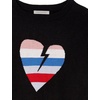 image:imageCable Stitch Womens Graphic Front Crewneck Sweater  Striped Heart Leopard Star Intarsia Print Long Sleeve Lightweight Pullover Knit Top Small HeartBlack
