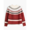 image:imageCable Stitch Womens Long Sleeve Nordic Fair Isle Turtleneck Pullover Sweater Top Medium MultiRed